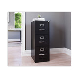 Alera® Three-Drawer Economy Vertical File, Letter-Size File Drawers, 15" x 22" x 40.19", Black (ALEHVF1541BL) Each