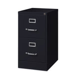 Alera® Two-Drawer Economy Vertical File, Letter-Size File Drawers, Black, 15" x 22" x 28.37" (ALEHVF152229BL) Each