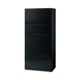 Alera® Lateral File, Five Legal/Letter/A4-Size File Drawers, 30" x 18.62" x 67.62", Black (ALEHLF3067BL) Each