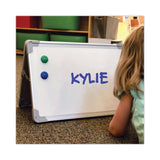 Flipside Dual-Sided Desktop Dry Erase Board, 18 x 12, White Surface, Silver Aluminum Frame (FLP50000) Each