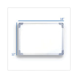Flipside Dual-Sided Desktop Dry Erase Board, 18 x 12, White Surface, Silver Aluminum Frame (FLP50000) Each