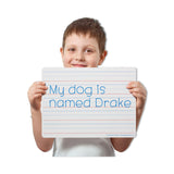 Flipside Two-Sided Red and Blue Ruled Dry Erase Board, 12 x 9, Ruled White Front/Unruled White Back, 12/Pack (FLP10134) Each