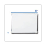 Flipside Framed Dry Erase Board, 48 x 36, White Surface, Silver Aluminum Frame (FLP17641) Each