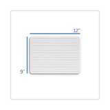 Flipside Two-Sided Red and Blue Ruled Dry Erase Board, 12 x 9, Ruled White Front/Unruled White Back, 12/Pack (FLP10134) Each