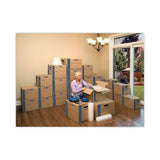 Bankers Box® SmoothMove Prime Moving/Storage Boxes, Lift-Off Lid, Half Slotted Container, Large, 15" x 24" x 10", Brown/Blue, 8/Carton (FEL0066001) Case of 8