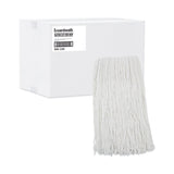 Boardwalk® Premium Cut-End Wet Mop Heads, Rayon, 20oz, White, 12/Carton (BWK220RCT) Case of 12