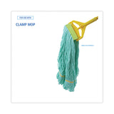 Boardwalk® EcoMop Looped-End Mop Head, Recycled Fibers, Medium Size, Green, 12/Carton (BWK1200MCT) Case of 12 Mops