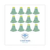 Boardwalk® EcoMop Looped-End Mop Head, Recycled Fibers, Medium Size, Green, 12/Carton (BWK1200MCT) Case of 12 Mops