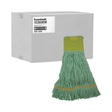 Boardwalk® EcoMop Looped-End Mop Head, Recycled Fibers, Medium Size, Green, 12/Carton (BWK1200MCT) Case of 12 Mops