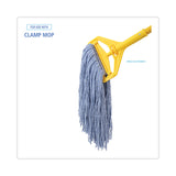 Boardwalk® Mop Head, Standard Head, Cotton/Synthetic Fiber, Cut-End, #24, Blue, 12/Carton (BWK2024B) Case of 12