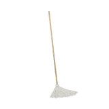 Boardwalk® Handle/Deck Mops, #12 White Rayon Head, 48" Natural Wood Handle, 6/Pack (BWK112R) Pack of 6