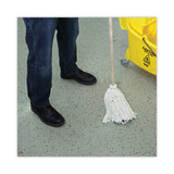 Boardwalk® Handle/Deck Mops, #12 White Rayon Head, 48" Natural Wood Handle, 6/Pack (BWK112R) Pack of 6