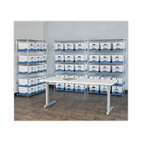 Bankers Box® HANG'N'STOR Medium-Duty Storage Boxes, Letter Files, 12.63" x 15.63" x 10", White/Blue, 4/Carton (FEL00784) Carton of 4