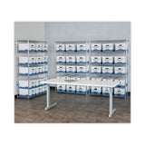 Bankers Box® STOR/FILE Medium-Duty Letter/Legal Storage Boxes, Letter/Legal Files, 12.75" x 16.5" x 10.5", White/Blue, 4/Carton (FEL0078907) Carton of 4 Boxes