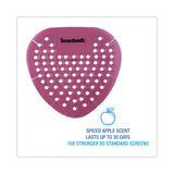 Boardwalk® Gem Urinal Screens, Spiced Apple Scent, Red, 12/Box (BWKGEMSAP) Box of 12