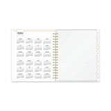 Blue Sky® Day Designer Daily/Monthly Frosted Planner, Rugby Stripe Artwork, 10 x 8, Black/White Cover, 12-Month (July-June): 2025-2026 (BLS137885) Each