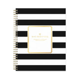 Blue Sky® Day Designer Daily/Monthly Frosted Planner, Rugby Stripe Artwork, 10 x 8, Black/White Cover, 12-Month (July-June): 2025-2026 (BLS137885) Each