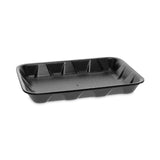 Pactiv Evergreen Supermarket Tray, #4D1, 9.5 x 7 x 1.25, Black, Foam, 500/Carton (PCT0TFB04D10000) Case of 500