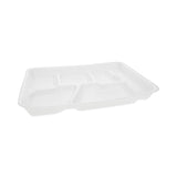 Pactiv Evergreen Foam School Trays, 6-Compartment, 8.5 x 11.5 x 1.25, White, 500/Carton (PCT0TH10601SGBX) Case of 500