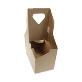Pactiv Evergreen Paperboard Cup Carrier, Up to 44 oz, Two to Four Cups, Natural, 250/Carton (PCTD24CPCRY44) Case Of 250