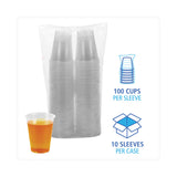 Boardwalk® Translucent Plastic Cold Cups, 10 oz, Polypropylene, 100 Cups/Sleeve, 10 Sleeves/Carton (BWKTRANSCUP10CT) Case of 1000