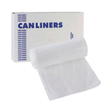 Boardwalk® High-Density Can Liners, 10 gal, 6 microns, 24" x 23", Natural, 50 Bags/Roll, 20 Rolls/Carton (BWK242306) Case of 1000