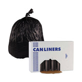 Boardwalk® High-Density Can Liners, 60 gal, 14 mic, 38" x 58", Black, Perforated Roll, 25 Bags/Roll, 8 Rolls/Carton (BWK385814K) Case of 200