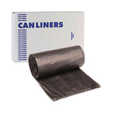 Boardwalk® High-Density Can Liners, 60 gal, 14 microns, 38" x 58", Black, 25 Bags/Roll, 8 Rolls/Carton (BWK385817BLK) 8 Rolls
