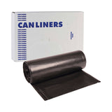 Boardwalk® High-Density Can Liners, 56 gal, 19 microns, 43" x 47", Black, 25 Bags/Roll, 6 Rolls/Carton (BWK434722BLK) 6 Rolls