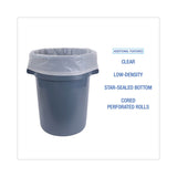 Boardwalk® Industrial Drum Liners Rolls, 60 gal, 1.8 mil, 38 x 63, Clear, 1 Roll of 75 Bags (BWKD38633CL) Case of 75
