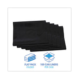 Boardwalk® Linear Low Density Industrial Can Liners, 60 gal, 1.7 mil, 38 x 58, Black, 100/Carton (BWKG3858HBL) Case of 100