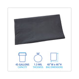 Boardwalk® Linear Low Density Industrial Can Liners, 45 gal, 1.3 mil, 40 x 46, Gray, 100/Carton (BWKG4046G) Case of 100