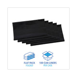 Boardwalk® Linear Low Density Industrial Can Liners, 45 gal, 1.7 mil, 40 x 46, Black, 100/Carton (BWKG4046HBL) Case of 100