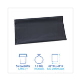 Boardwalk® Linear Low Density Industrial Can Liners, 56 gal, 1.3 mil, 43 x 47, Gray, 100/Carton (BWKG4347G) Case of 100
