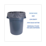 Boardwalk® Linear Low Density Industrial Can Liners, 56 gal, 1.3 mil, 43 x 47, Gray, 100/Carton (BWKG4347G) Case of 100