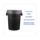 Boardwalk® High Density Industrial Can Liners Flat Pack, 33 gal, 16 microns, 33 x 40, Natural, 200/Carton (BWKH3340S) Case of 200