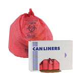 Boardwalk® Linear Low Density Health Care Trash Can Liners, 16 gal, 1.3 mil, 24 x 32, Red, 250/Carton (BWKIW2432R) Case of 250