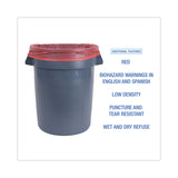 Boardwalk® Linear Low Density Health Care Trash Can Liners, 33 gal, 1.3 mil, 33 x 39, Red, 150/Carton (BWKIW3339R) Case of 150