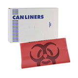 Boardwalk® Linear Low Density Health Care Trash Can Liners, 33 gal, 1.3 mil, 33 x 39, Red, 150/Carton (BWKIW3339R) Case of 150