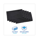 Boardwalk® Linear Low Density Industrial Can Liners, 30 gal, 0.65 mil, 30 x 36, Black, 200/Carton (BWKL3036H) Case of 200