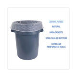 Boardwalk® High Density Industrial Can Liners Coreless Rolls, 60 gal, 16 microns, 38 x 60, Natural, 25 Bags/Roll, 8 Rolls/Carton (BWKRH3860S) Case of 200