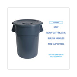 Boardwalk® Round Waste Receptacle, 32 gal, Linear-Low-Density Polyethylene, Gray (BWK32GLWRGRA) Each