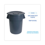 Boardwalk® Lids for 32 gal Waste Receptacle, Flat-Top, Round, Plastic, Gray (BWK32GLWRLIDG) Each