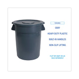 Boardwalk® Round Waste Receptacle, 44 gal, Plastic, Gray (BWK44GLWRGRA) Each