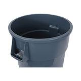 Boardwalk® Round Waste Receptacle, 44 gal, Plastic, Gray (BWK44GLWRGRA) Each