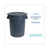 Boardwalk® Lids for 44 gal Waste Receptacles, Flat-Top, Round, Plastic Gray (BWK44GLWRLIDGRA) Each