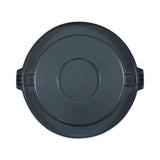 Boardwalk® Lids for 44 gal Waste Receptacles, Flat-Top, Round, Plastic Gray (BWK44GLWRLIDGRA) Each