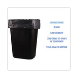 Boardwalk® Low-Density Waste Can Liners, 16 gal, 1 mil, 24 x 32, Black, 10 Bags/Roll, 15 Rolls/Carton (BWK510) Case of 150