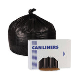 Boardwalk® Low-Density Waste Can Liners, 16 gal, 1 mil, 24 x 32, Black, 10 Bags/Roll, 15 Rolls/Carton (BWK510) Case of 150