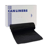 Boardwalk® Low-Density Waste Can Liners, 16 gal, 1 mil, 24 x 32, Black, 10 Bags/Roll, 15 Rolls/Carton (BWK510) Case of 150
